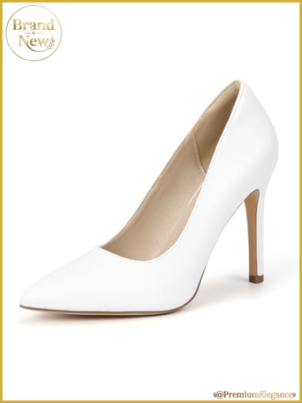 Women's Stiletto Pointed Toe Pumps, 4 Inch High Heel Dress Shoes